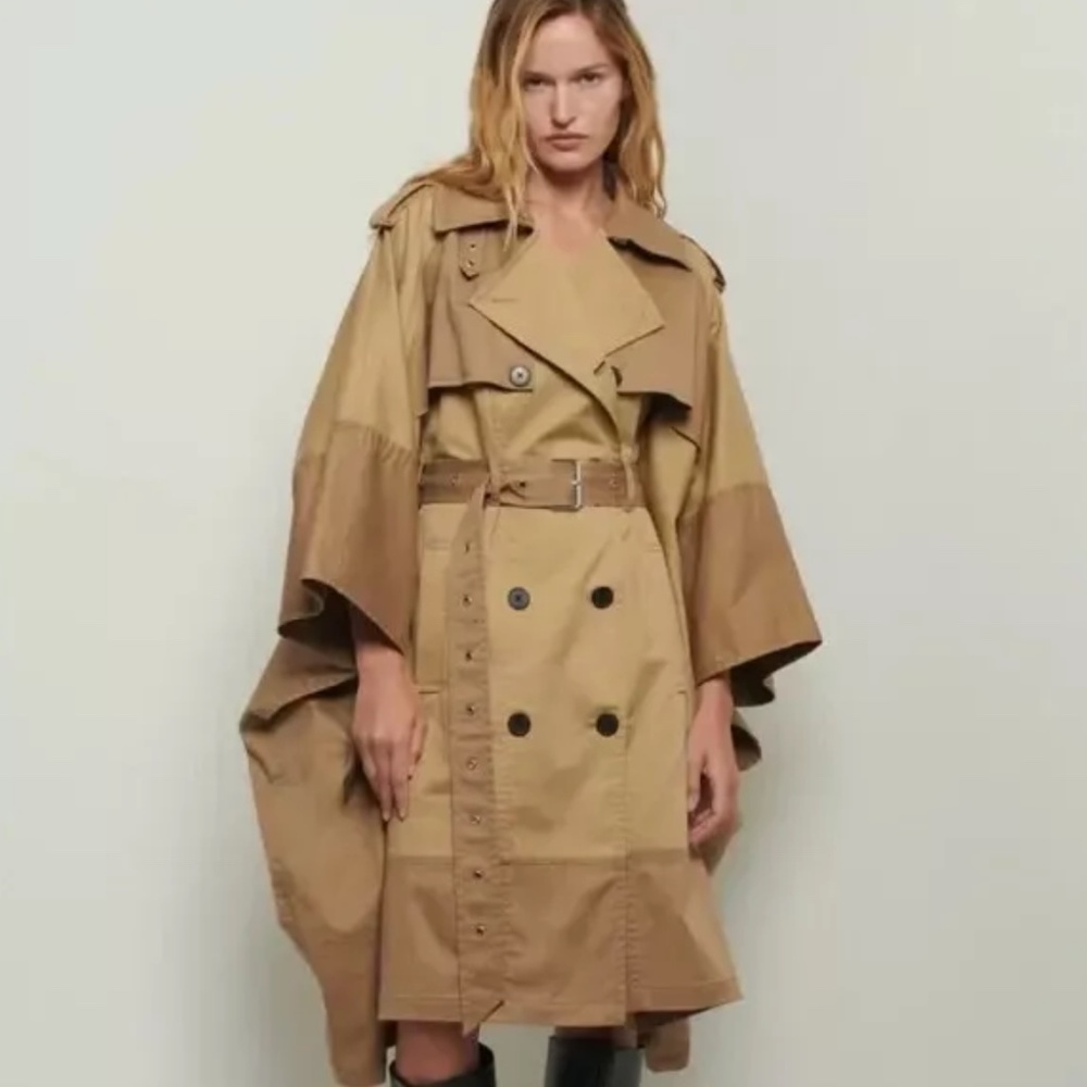 Derek Lam 10 Crosby Douglas Cape Trench Coat - Medium - NWT